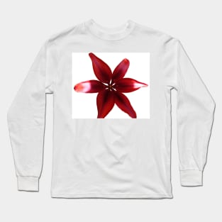 Red Tiger Lilly Flower Long Sleeve T-Shirt